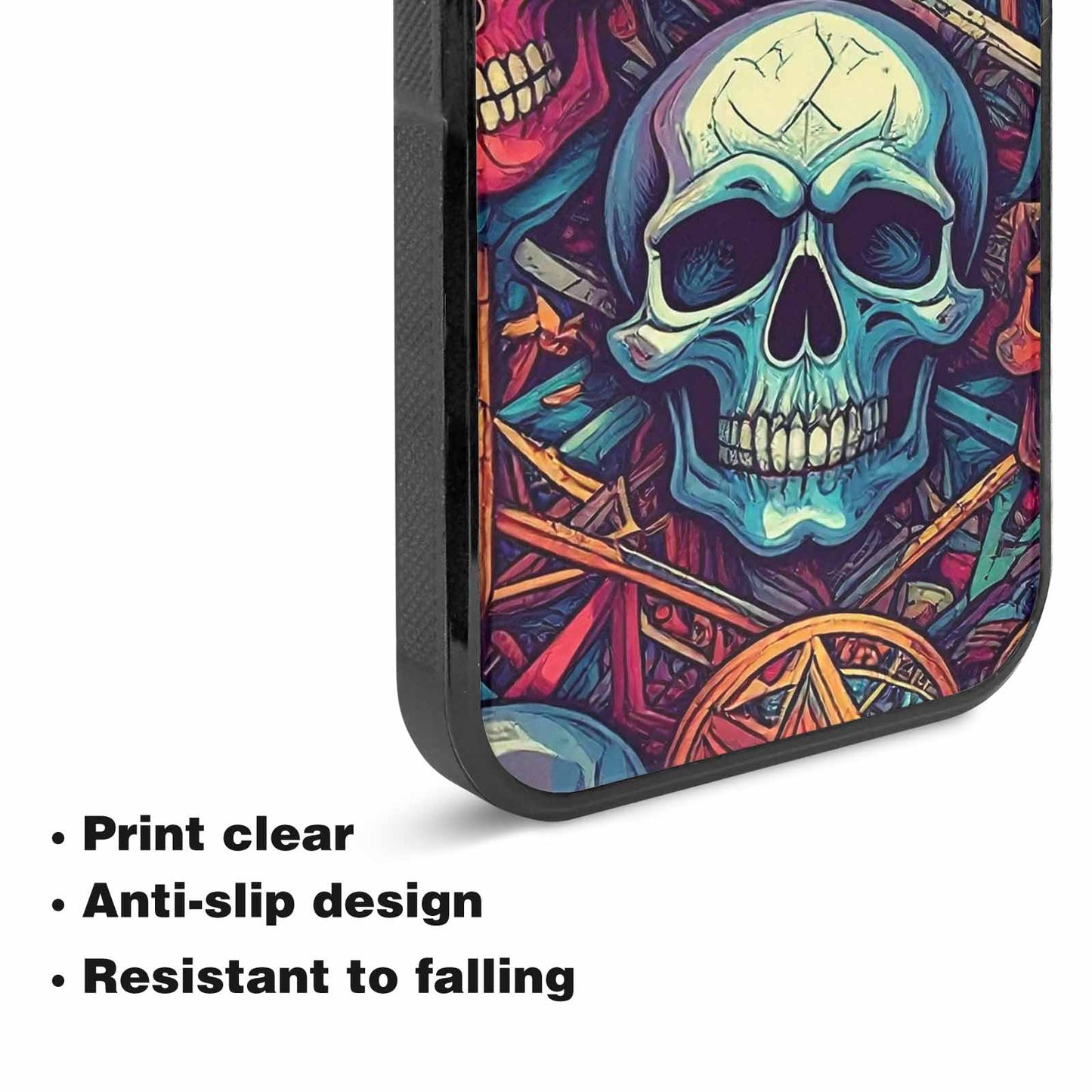 iPhone 15 Plus Case — Sacred Geometry Lots Of Skulls Seamless, Custom Designed Case Cover