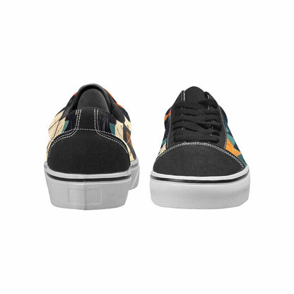 WOMEN'S Southwestern Geometric Diamond Canvas Lace-Up Surreal Custom Sneakers