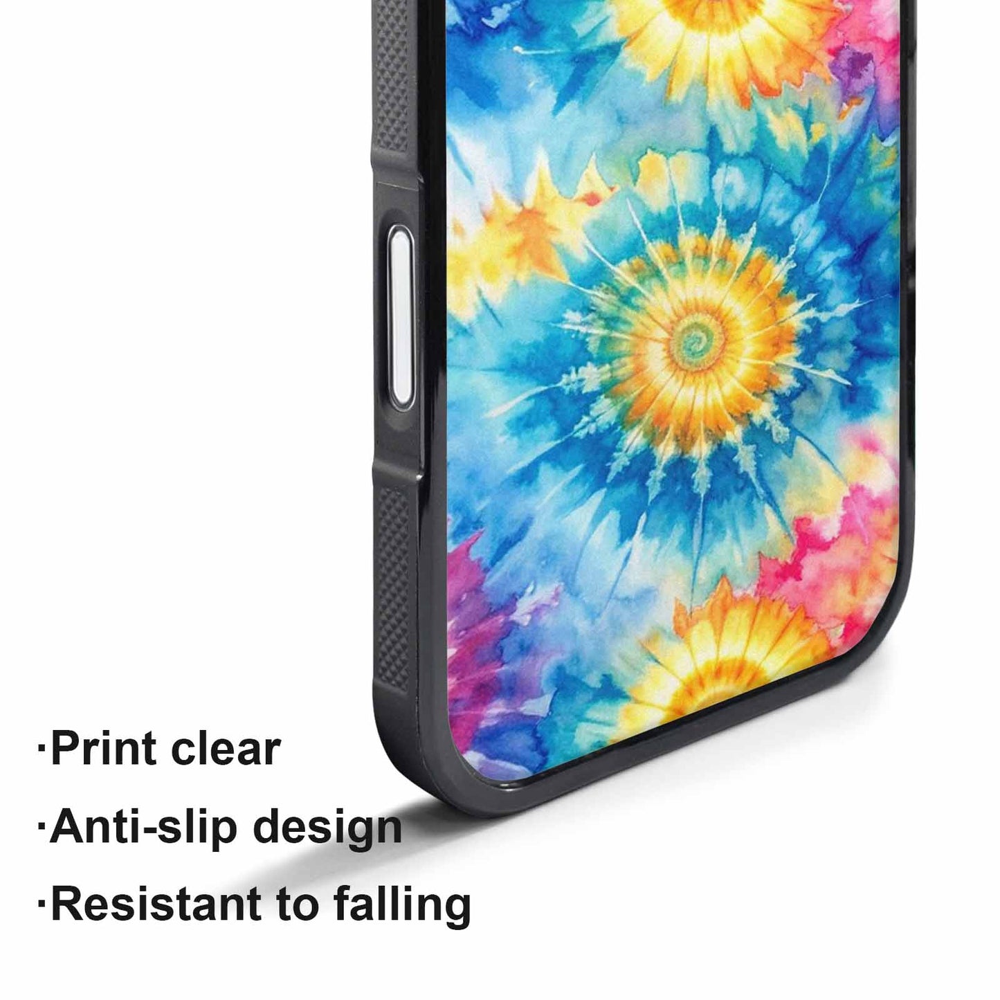 iPhone 17 Pro Case — Small Tie Dye Swirl Pattern Tie, Original Design Phone Case