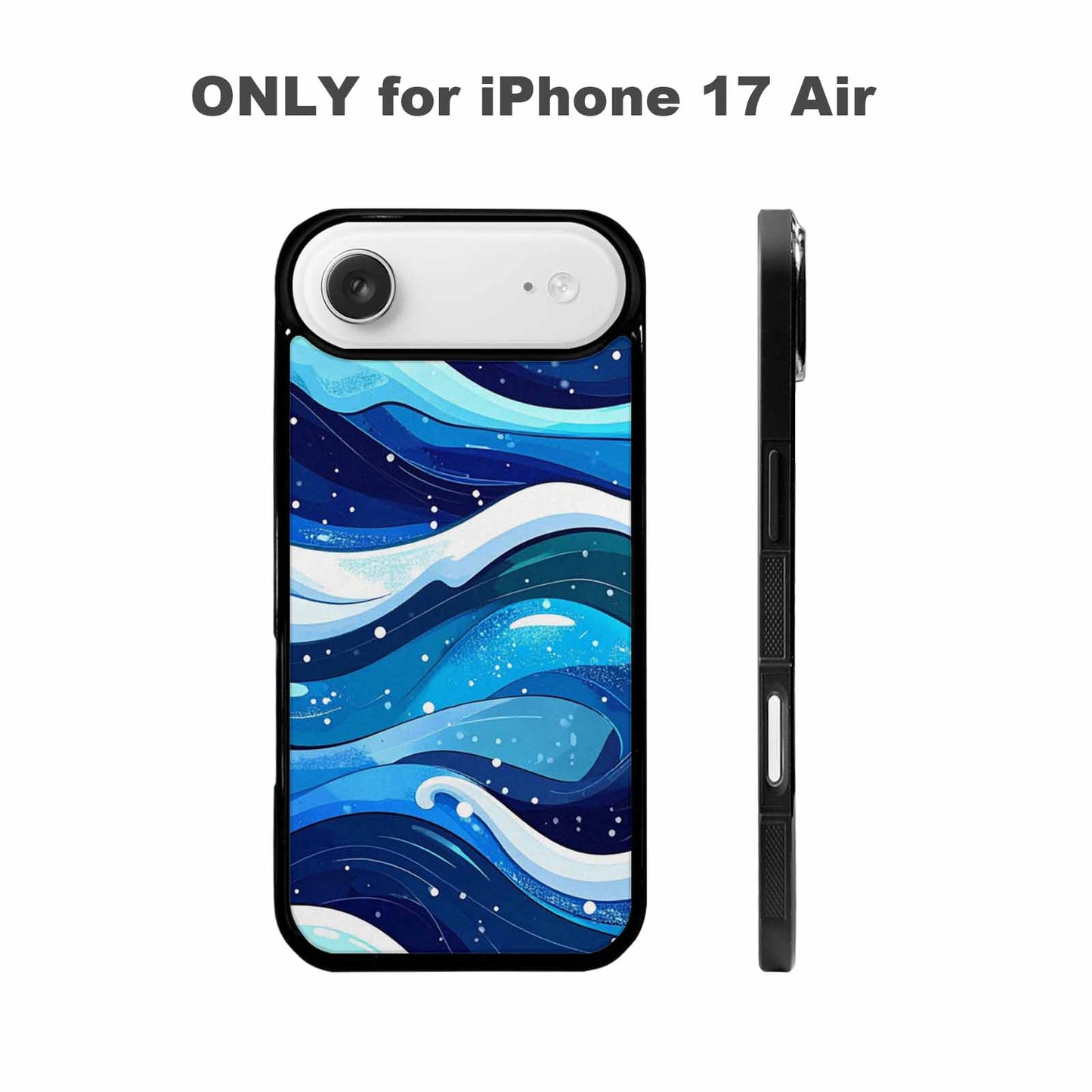 iPhone 17 Air Case — Glossy Winter Wave Seamless Cartoon Cute, Custom Print Case Cover
