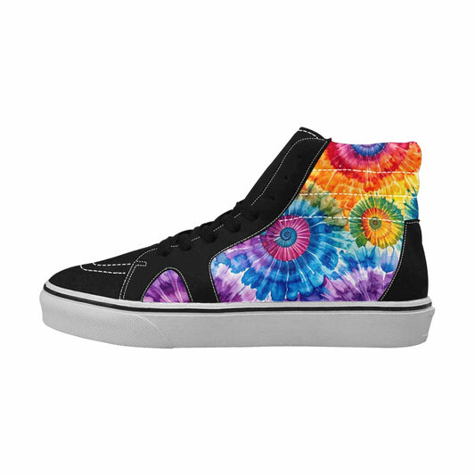 MEN'S Tie Dye Swirl High Top Canvas Neon Fantasy Shoes