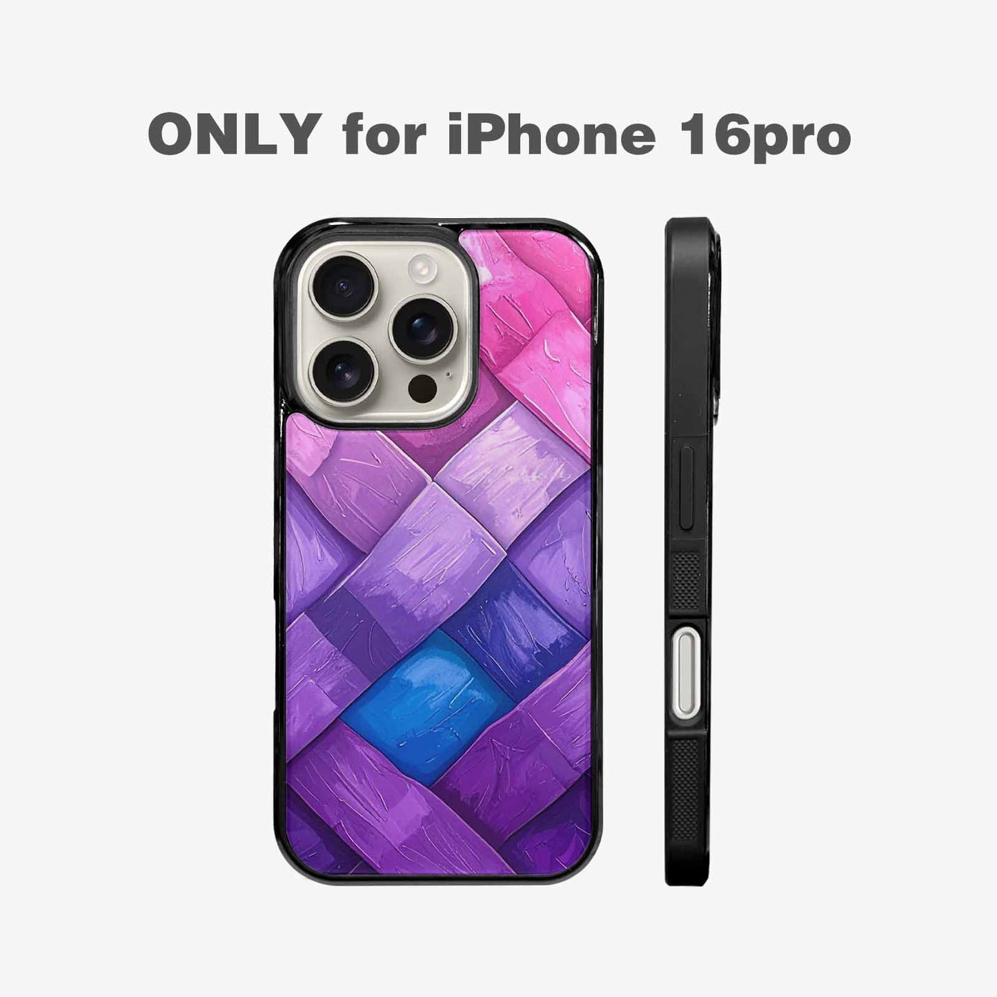 iPhone 16 Pro Case — Bisexual Flag Color Theme Small Rainbow, Custom Print Case Cover