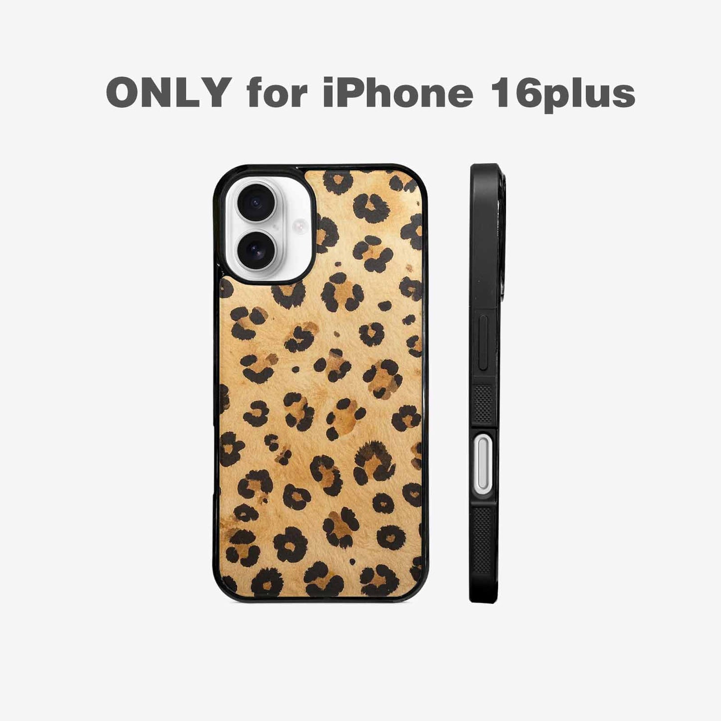 iPhone 16 Plus Case — Cheetah Print Sandy Tan Base With, Customized Protective Case