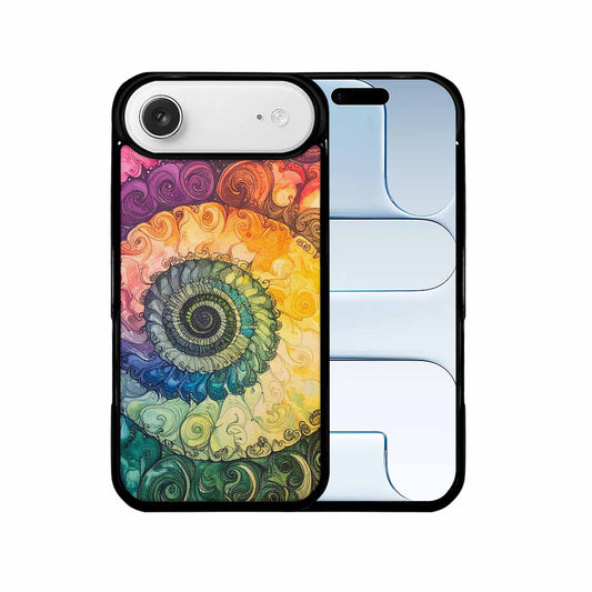 iPhone 17 Air Case — Tie Dye Swirls Black White Tie, Customized Protective Case