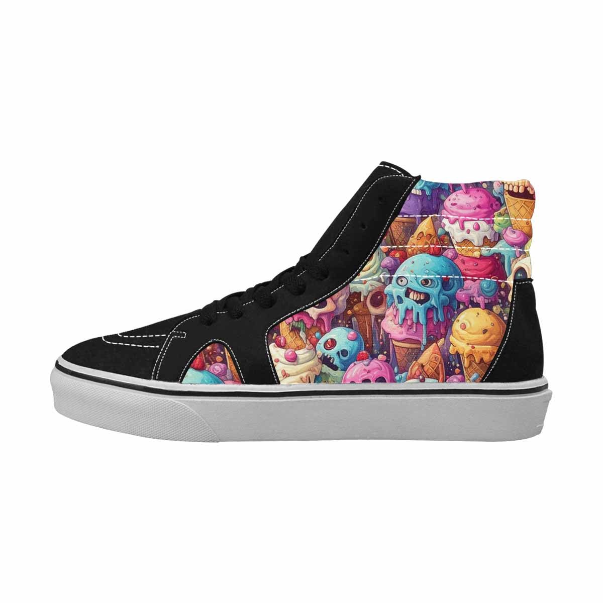 MEN'S Ice Cream Monsters  High Top Canvas Aesthetic Custom Shoes