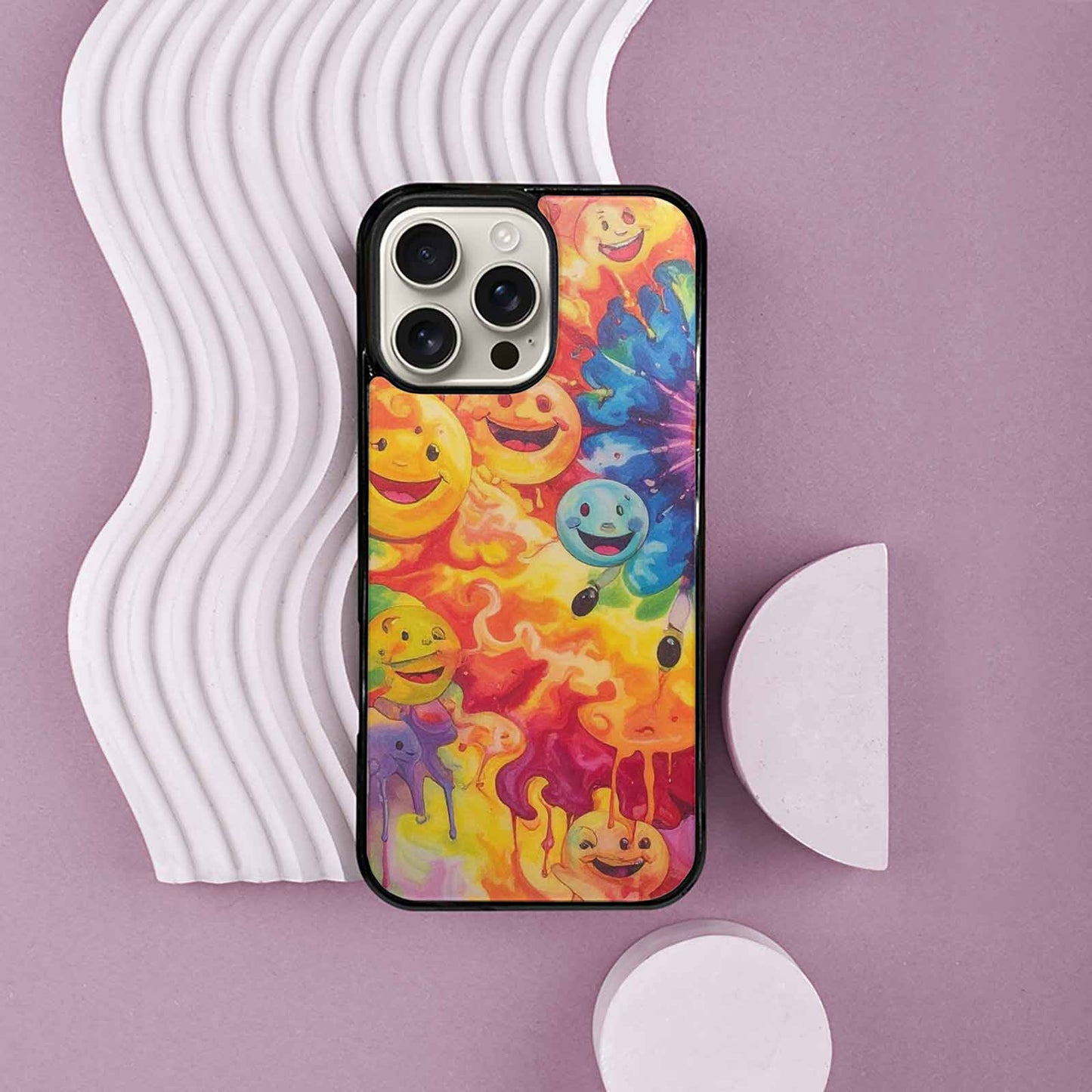iPhone 16 Pro Max Case — Smiley Facessmiley Faces Tie D 4f3, Custom Phone Case