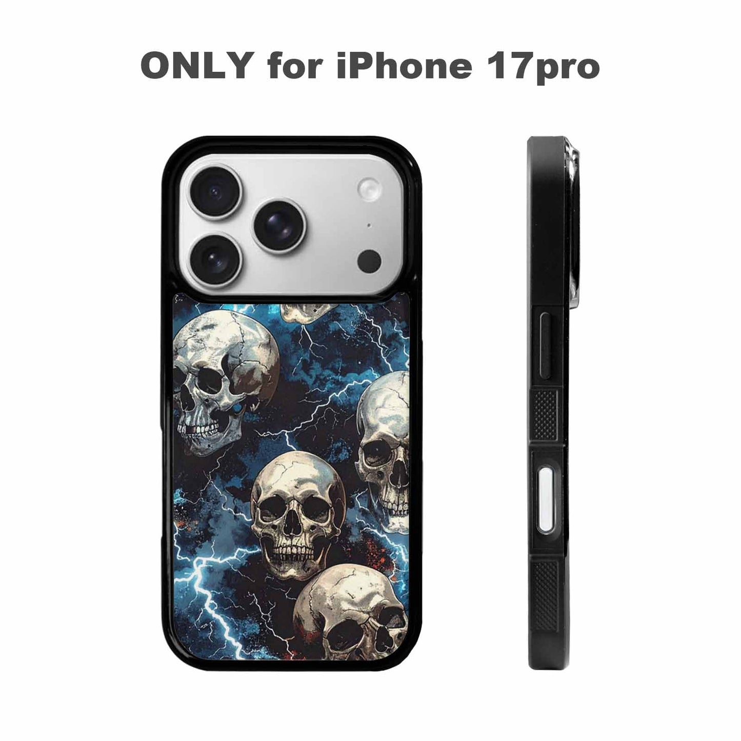 iPhone 17 Pro Case — Skull Dark Art Gothic Print Gothic, Custom Phone Case