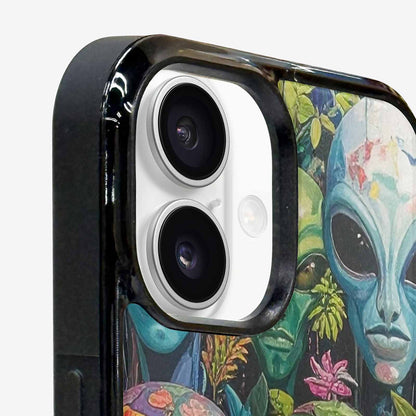 iPhone 16 Case — Aliens Pattern Hundreds Of Sma Cbj, Custom Printed Phone Case