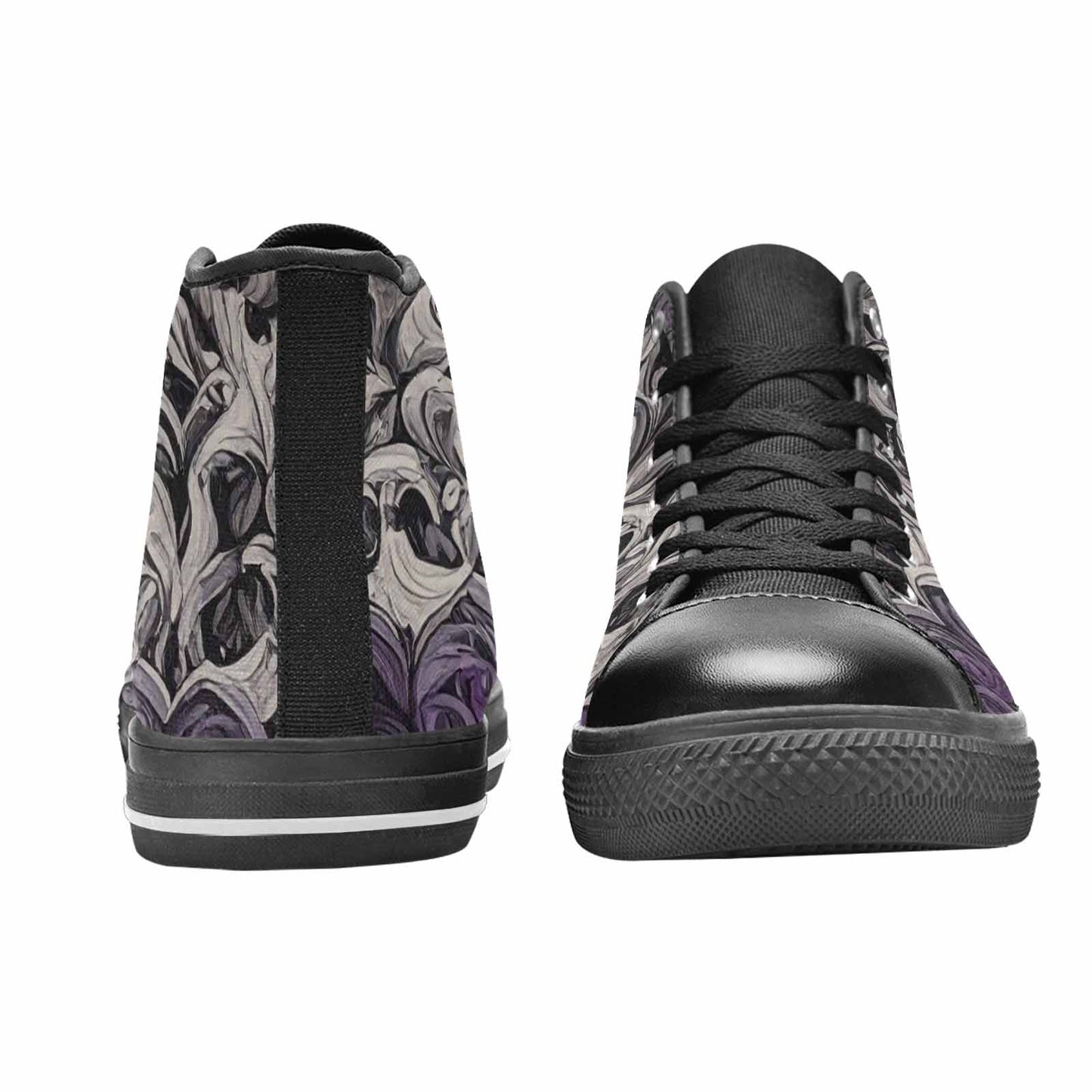 MEN'S Asexual Flag Color High Top Canvas Dreamcore Custom Sneakers
