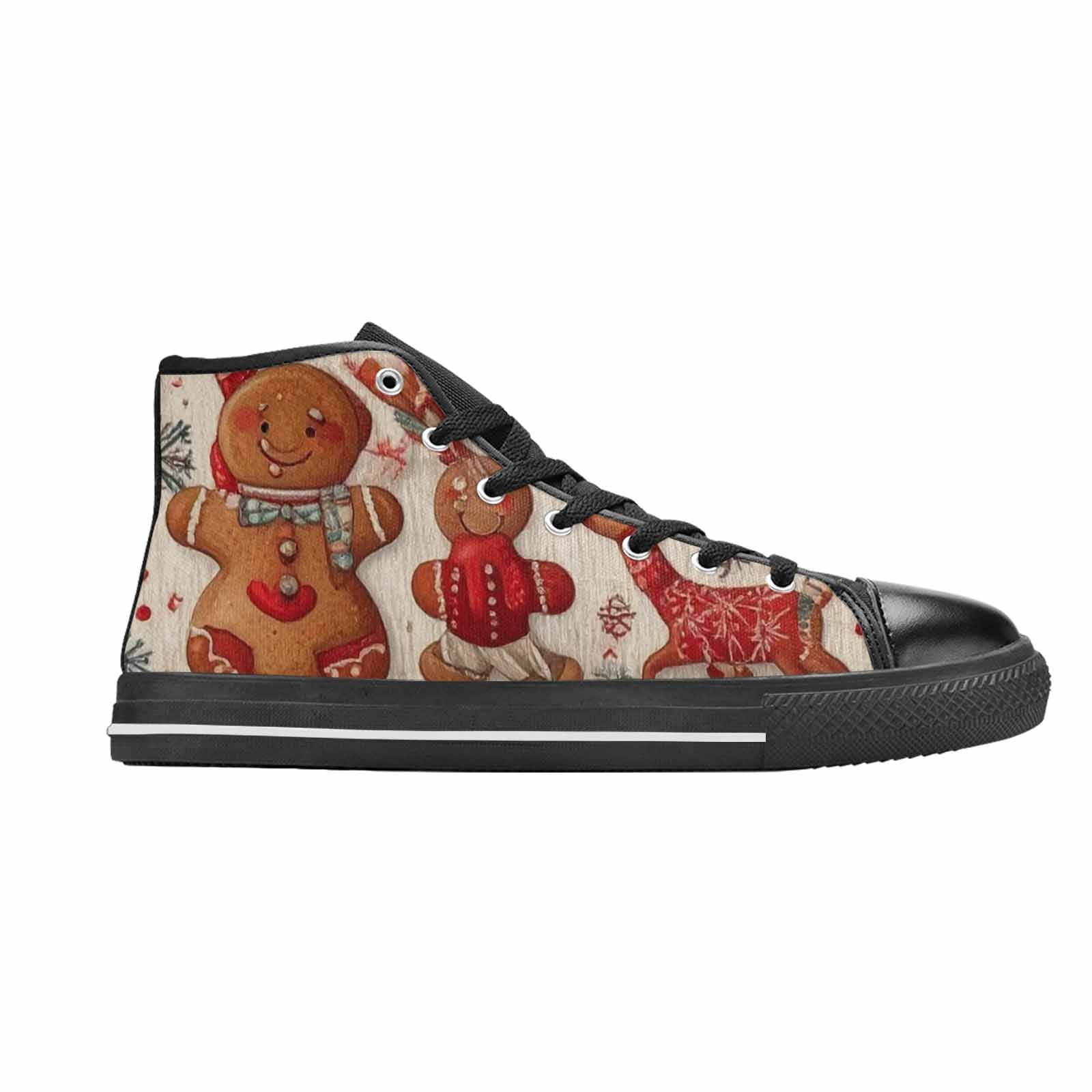 MEN'S Christmas Holly Snowflake High Top Canvas Dreamcore Custom Shoes