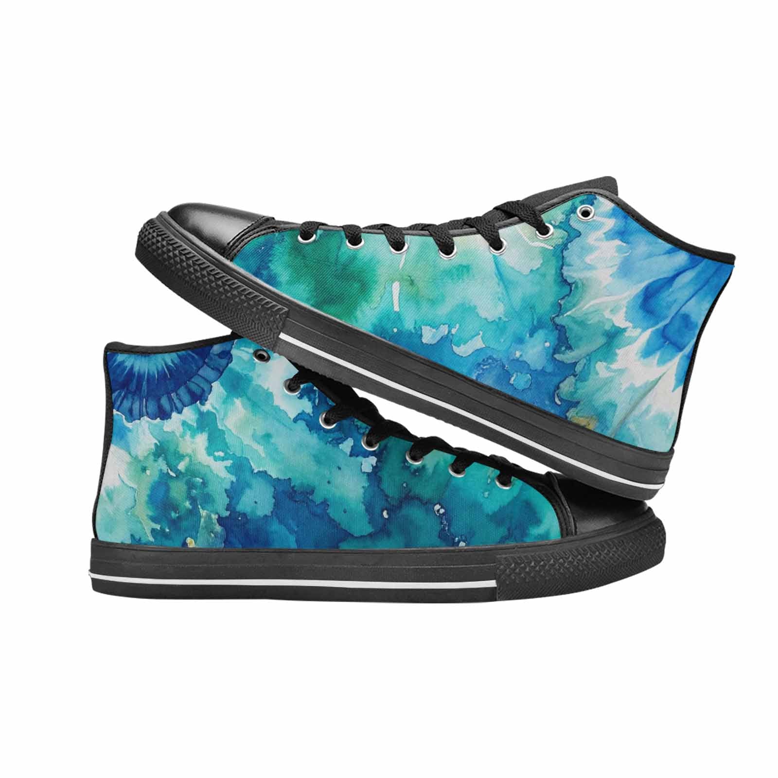 WOMEN'S Tie Dye - High Top Canvas Vibrant Chaos Shoes