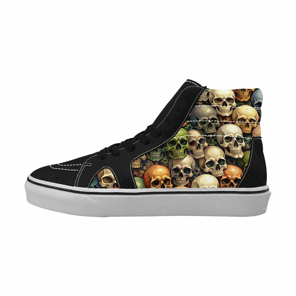 MEN'S Skulls × Camo Skulls High Top Canvas Wallpaper Art Sneakers