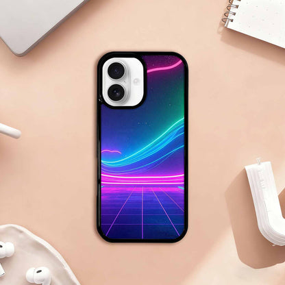 iPhone 17 Case — Neon Cartoon Art Pattern Retro Vintage, Original Design Phone Case