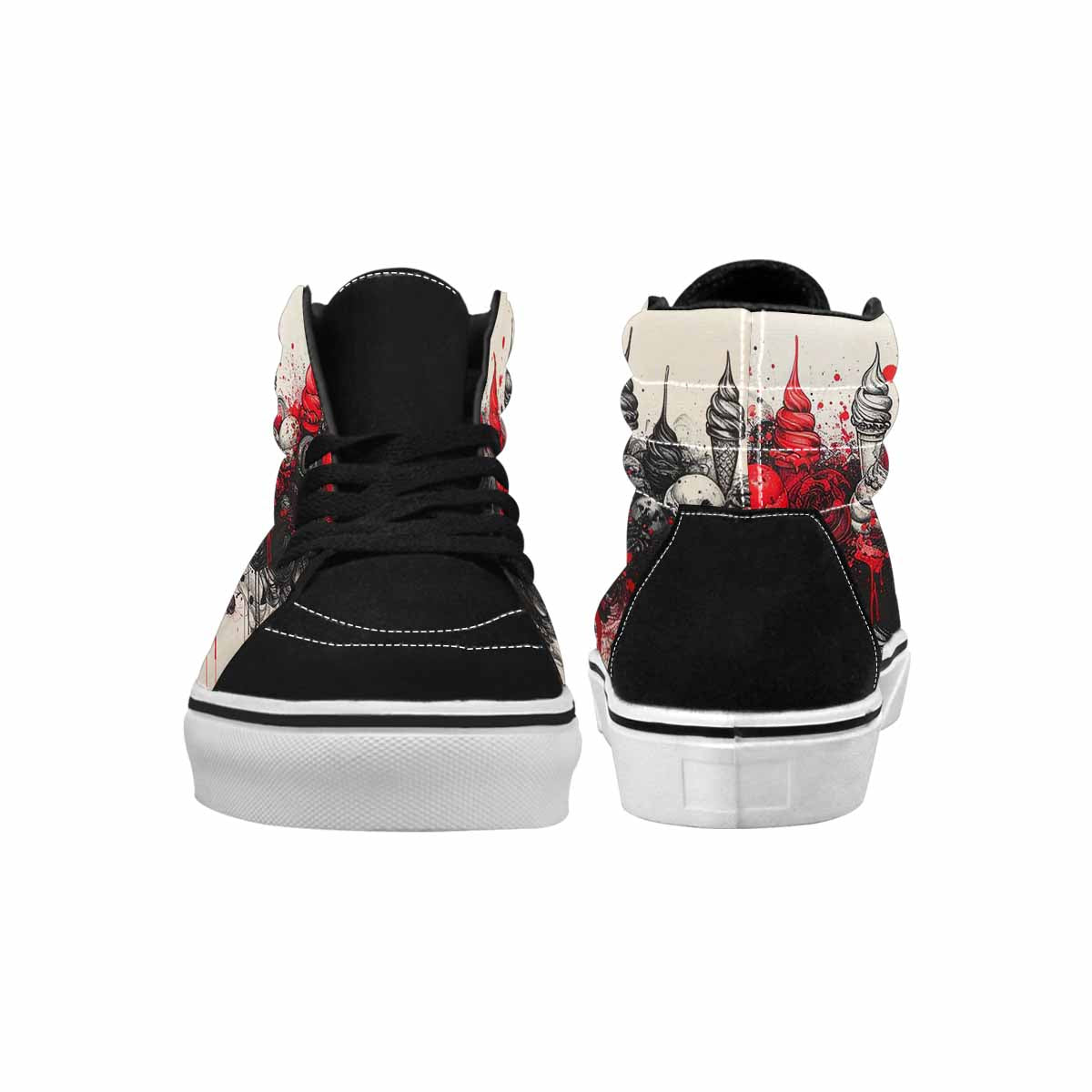 MEN'S Ice Cream Motif High Top Canvas Dreamlike Custom Shoes