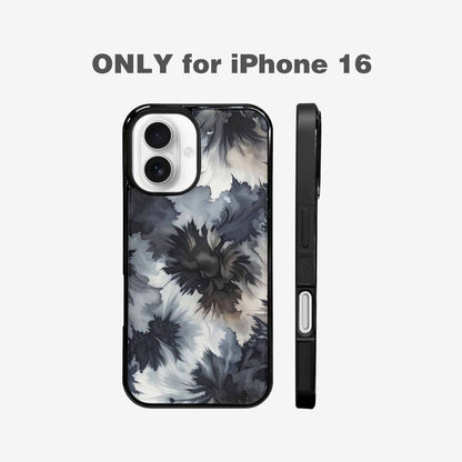iPhone 16 Case — Tie Dye Black And Gray Blended, Custom Printed Phone Case