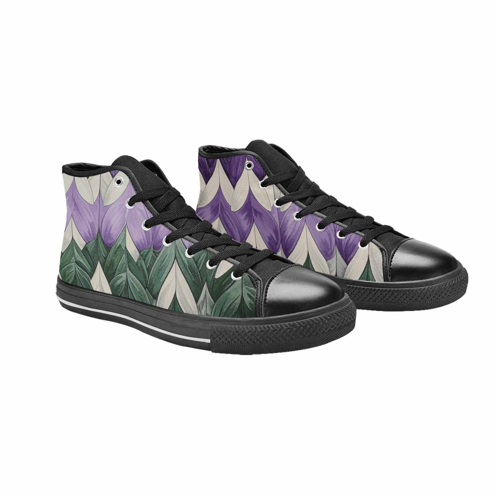 MEN'S Genderqueer Flag Color High Top Canvas Grunge Custom Sneakers