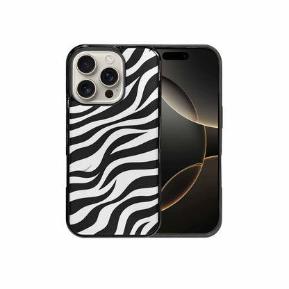 iPhone 16 Pro Case — Zebra Print Black White, Customized Protective Case
