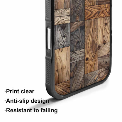 iPhone 17 Case — Small Wood Grain Texture Original Art, Custom Phone Case