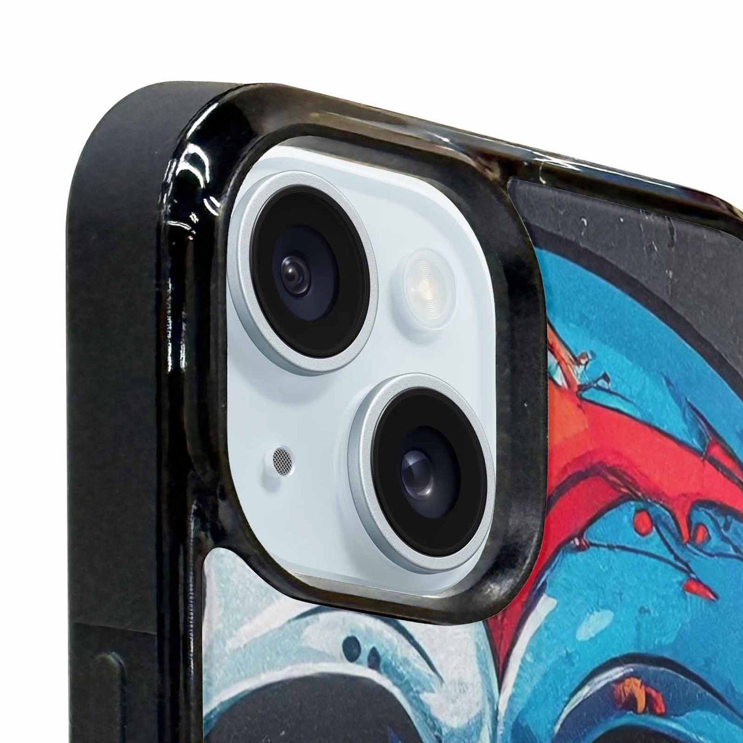 iPhone 15 Plus Case — Graffiti Skull Art Seamless Pattern Vibrant, Original Design Phone Case