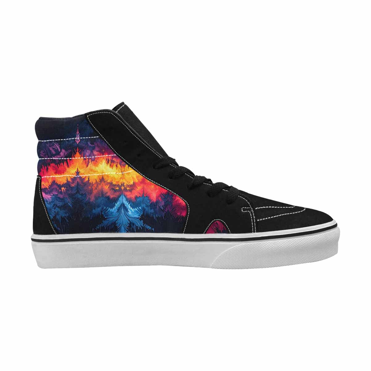 MEN'S Tie Dye Dark High Top Canvas Grunge Custom Sneakers