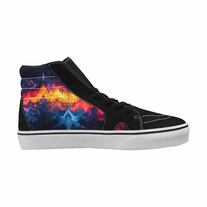 MEN'S Tie Dye Dark High Top Canvas Grunge Custom Sneakers