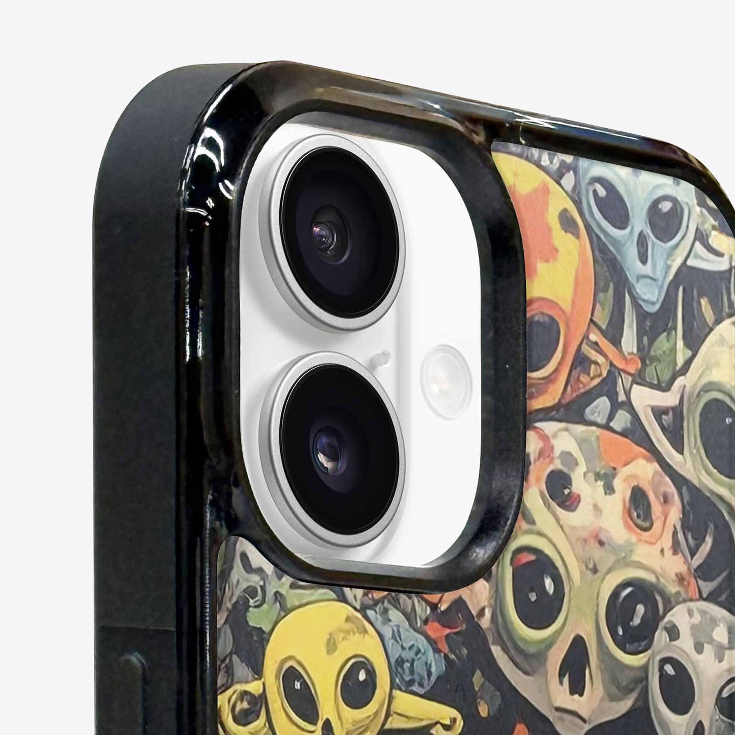 iPhone 16 Case — Aliens Camo Aliens Pattern Hundreds Of, Unique Phone Case Design