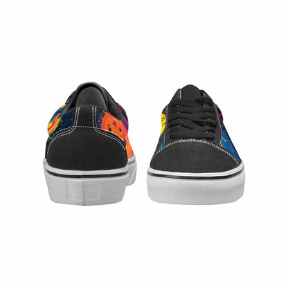 WOMEN'S Smiley Faces × Glow Lace-Up Canvas Kaleidoscope Sneakers