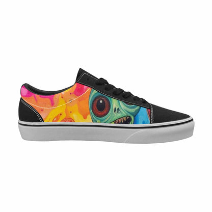 WOMEN'S Aliens  Tie Dye Lace-Up Canvas Neon Fantasy Custom Shoes