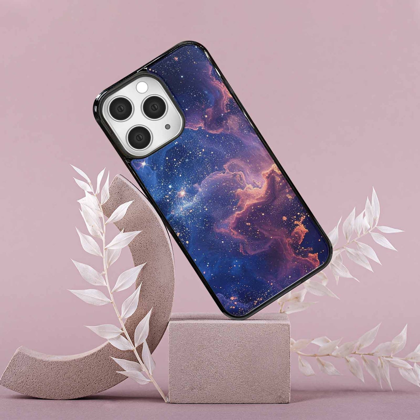 iPhone 15 Pro Max Case — Nebula Texture With Dense Star Cluster, Customized Protective Case