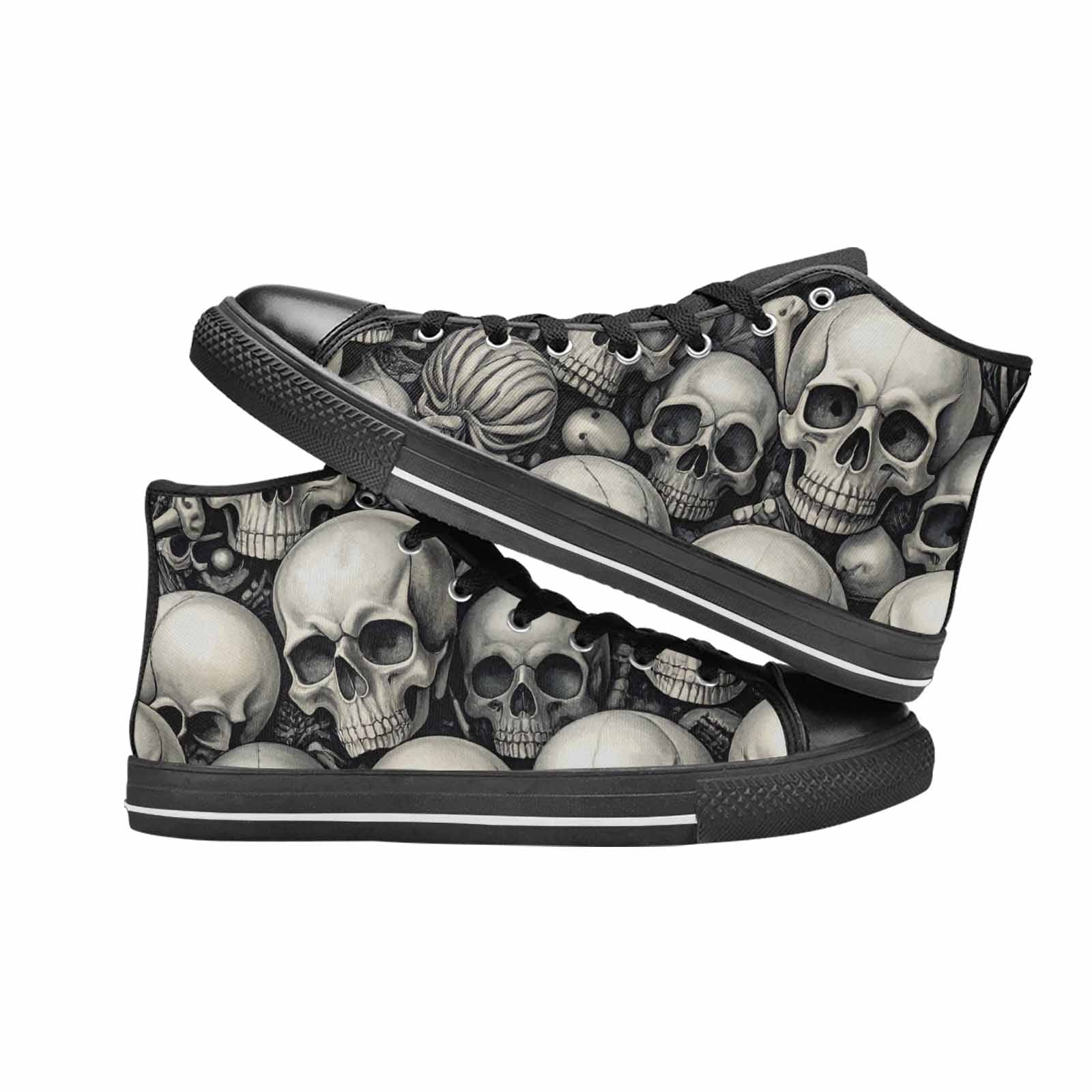 MEN'S Skulls - Classic High Top Canvas Wallpaper Art Sneakers