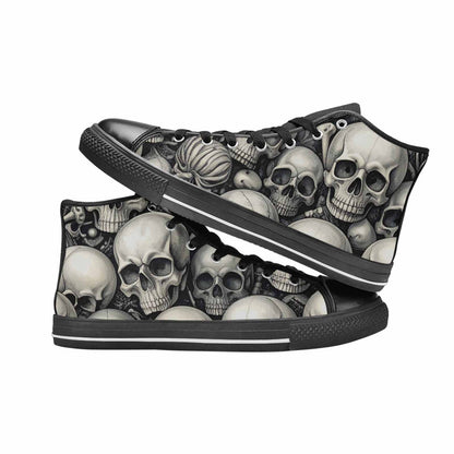 MEN'S Skulls - Classic High Top Canvas Wallpaper Art Sneakers