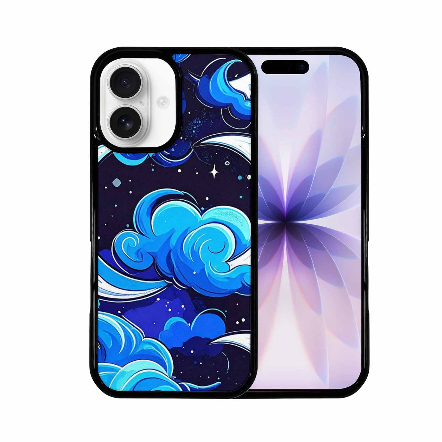 iPhone 17 Case — Neon Winter Moon Cartoon Cute, Custom Phone Case