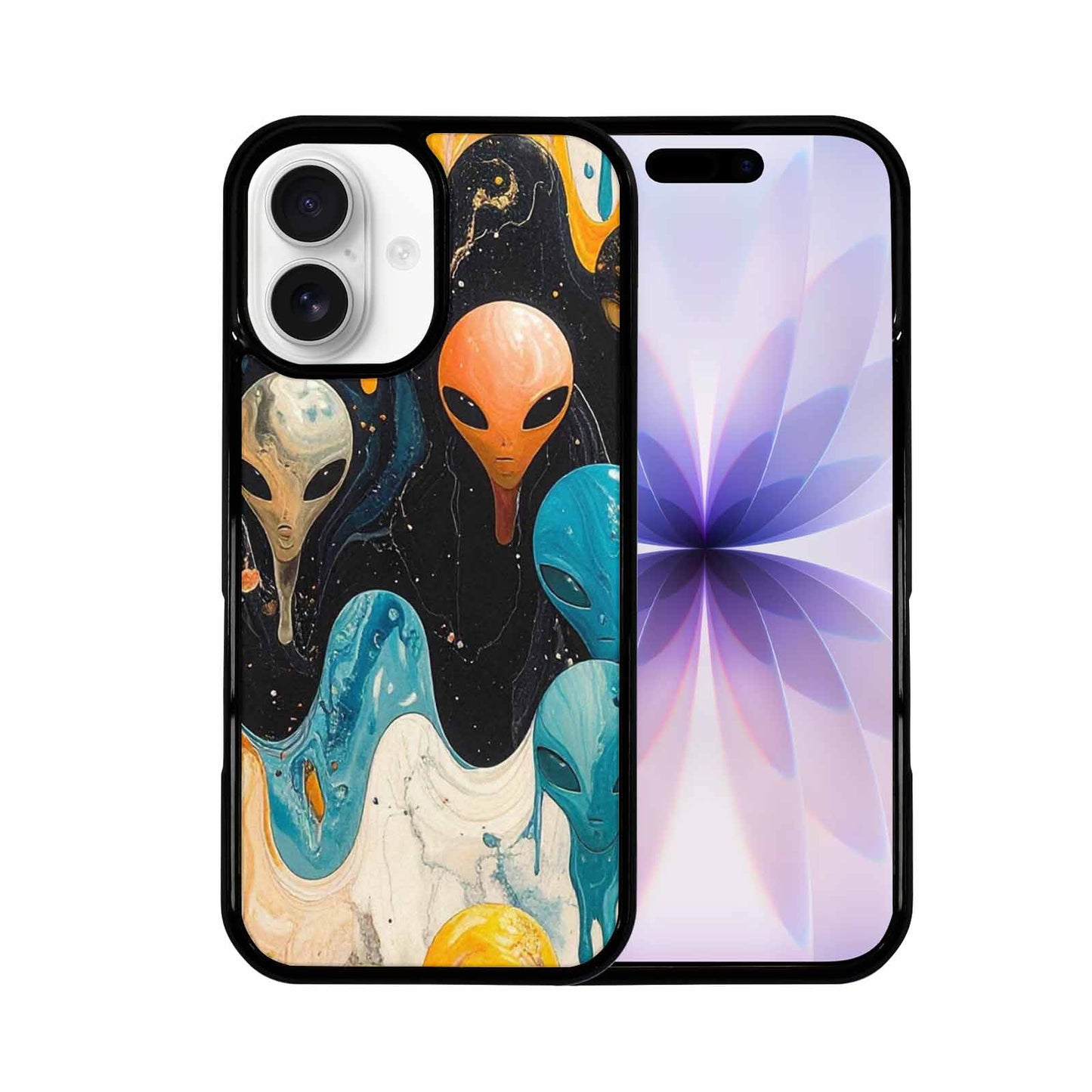 iPhone 17 Case — Aliens Marblealiens Pattern Alien Scifi, Custom Art Phone Cover