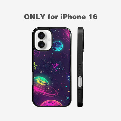 iPhone 16 Case — Space Galaxy Astronaut Pattern Planets Stars, Original Design Phone Case