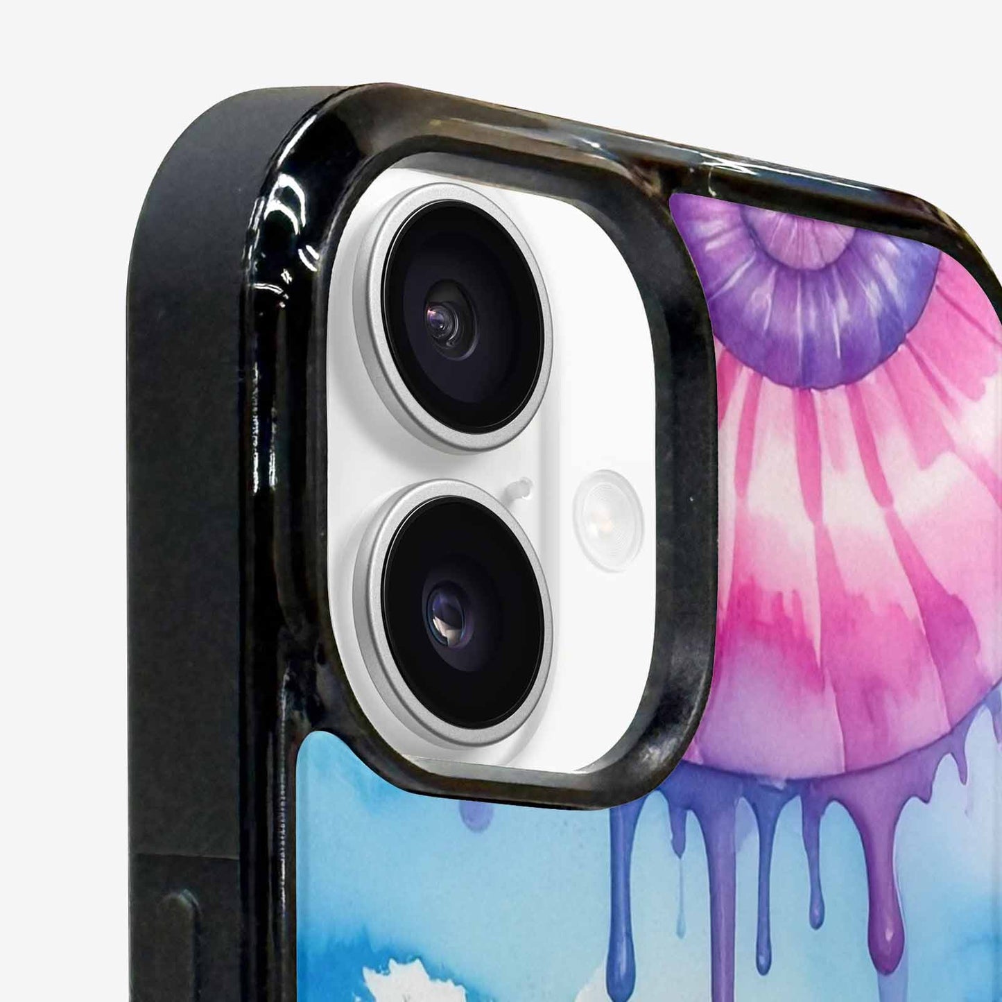 iPhone 16 Plus Case — Dripping Tie Dye Spiral, Custom Print Case Cover