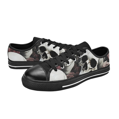WOMEN'S Rose Skulls Dark 7 Canvas Dark Academia Shoes