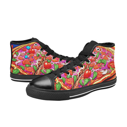 WOMEN'S Chill Pizza Fantasy Art High Top Canvas Wallpaper Art Shoes