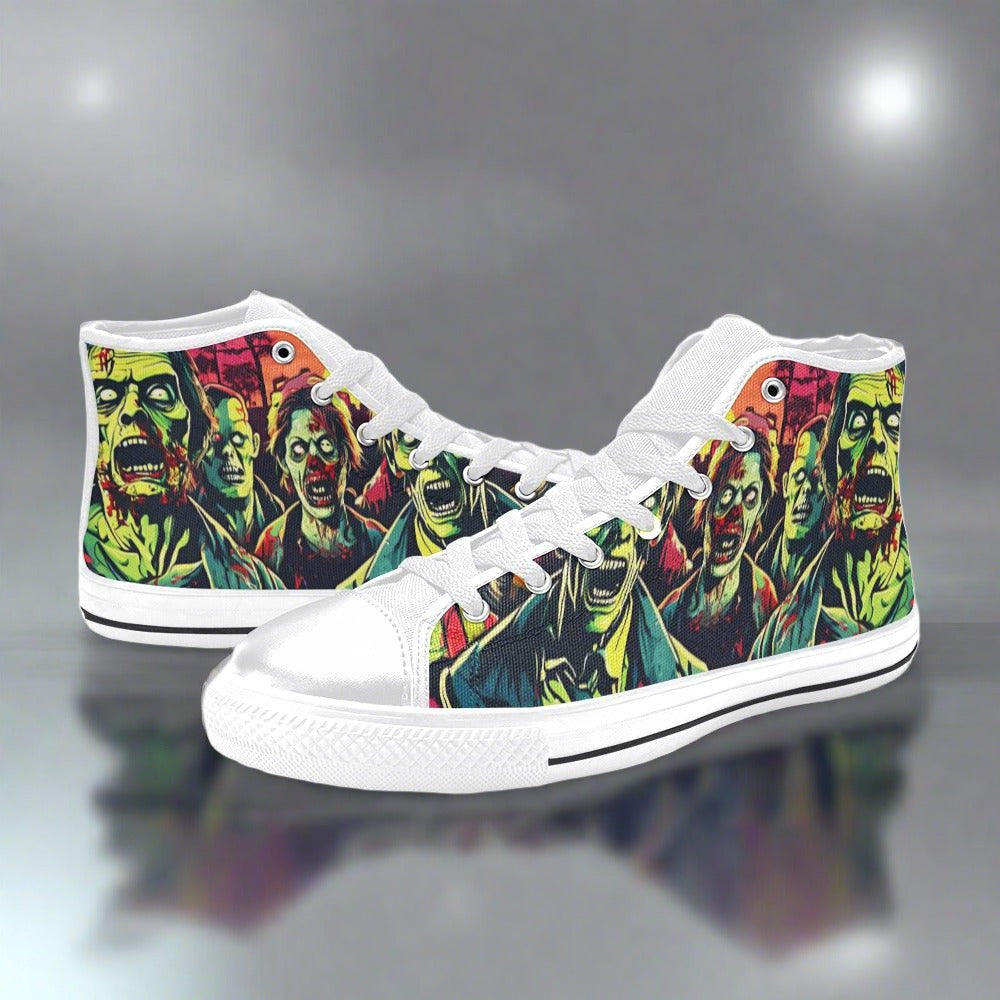 Dragon Silver Blue Unique WOMEN Bold Art - Freaky Shoes | Custom Art Sneakers