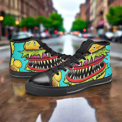 Aurora Borealis Navy Indigo Unique WOMEN Bold Art - Freaky Shoes | Custom Art Sneakers