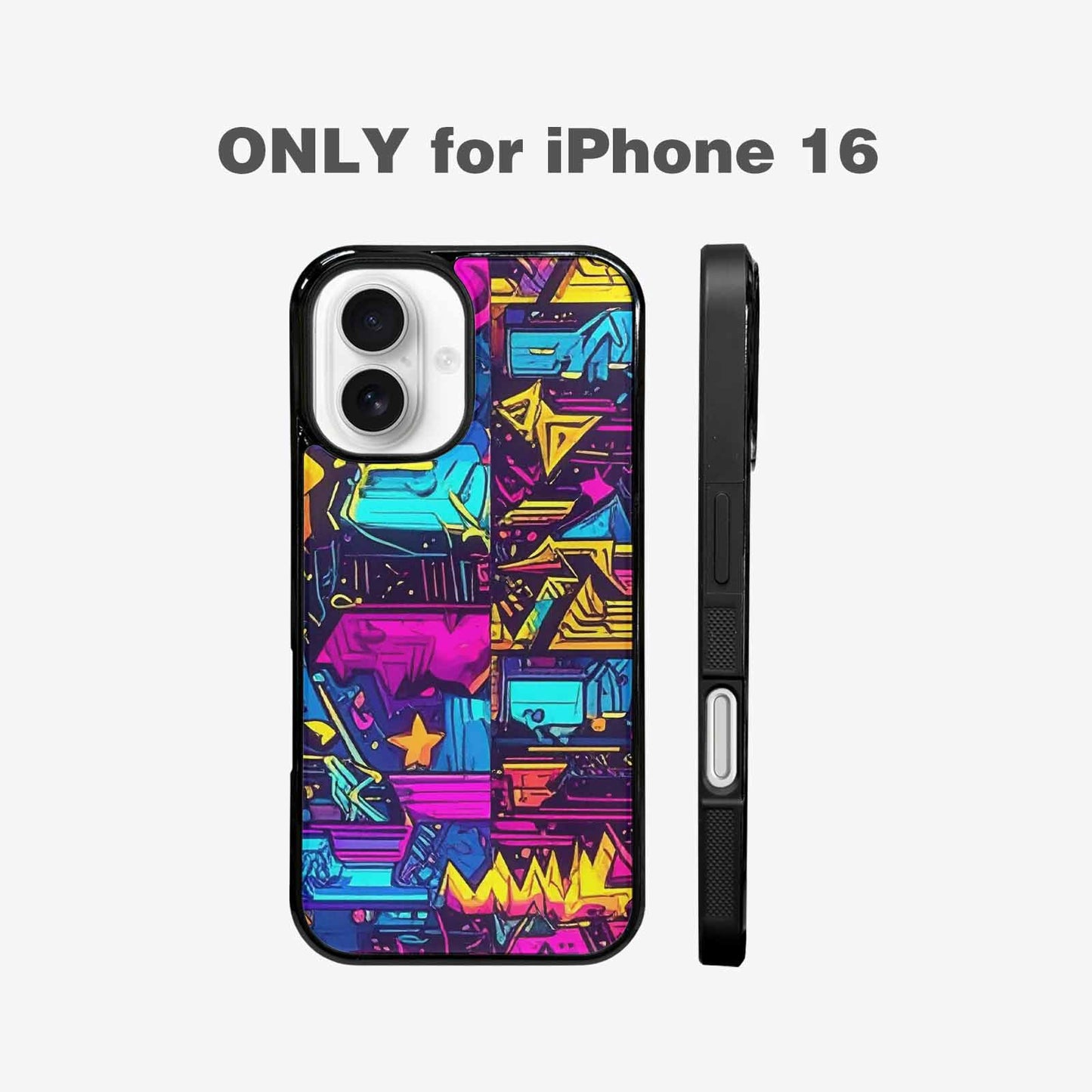 iPhone 16 Case — 80s Retro Motif 80s Retro Motifs, Customized Protective Case