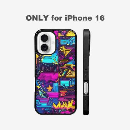 iPhone 16 Case — 80s Retro Motif 80s Retro Motifs, Customized Protective Case