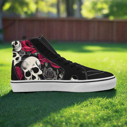 Celtic Crimson Black Wearable WOMEN Bold Art - Freaky Shoes | Custom Art Sneakers