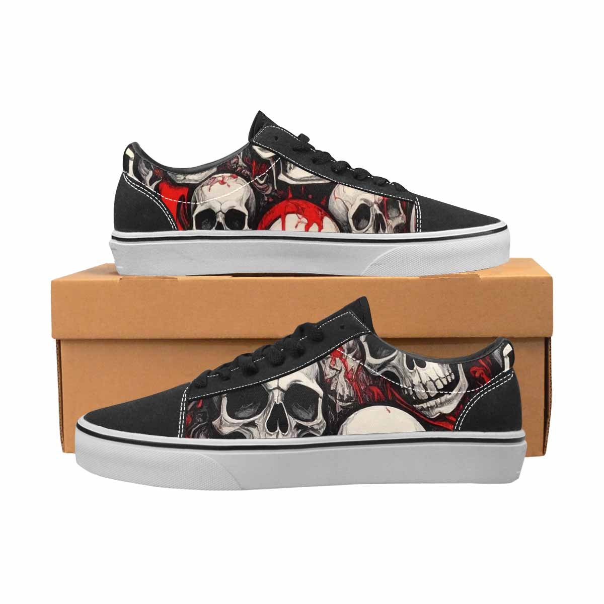 WOMEN'S Skulls (general) Lace-Up Canvas Dreamcore Shoes