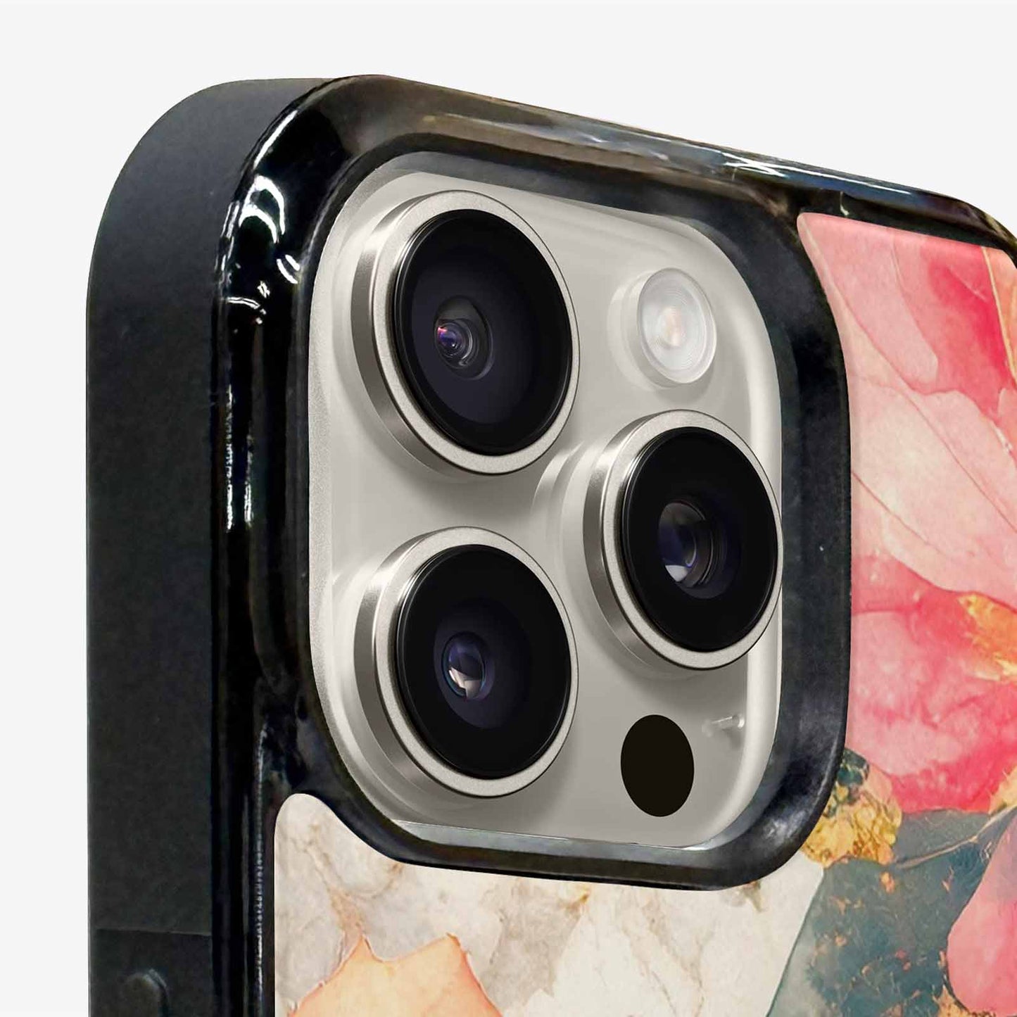 iPhone 16 Pro Max Case — Marble Floral, Custom Phone Case
