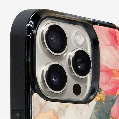 iPhone 16 Pro Max Case — Marble Floral, Custom Phone Case