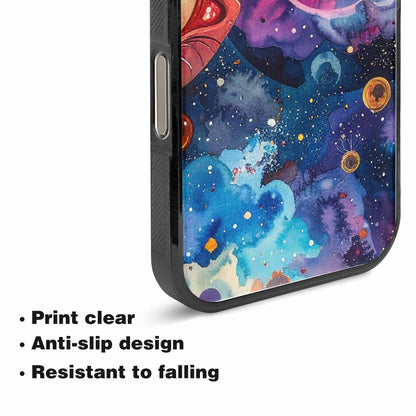 iPhone 15 Pro Max Case — Cartoon Eyeballs Galaxy, Original Design Phone Case