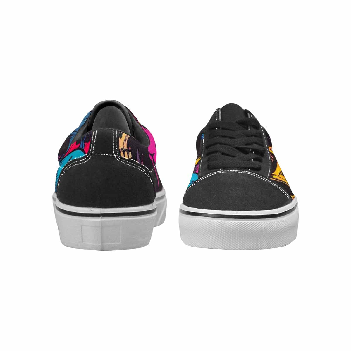 WOMEN'S 1000s Skulls Digital Camo Lace-Up Canvas Surreal Shoes
