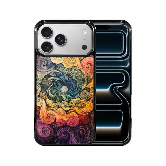 iPhone 17 Pro Max Case — Tie Dye Swirls (black Tie Dye, Custom Phone Case