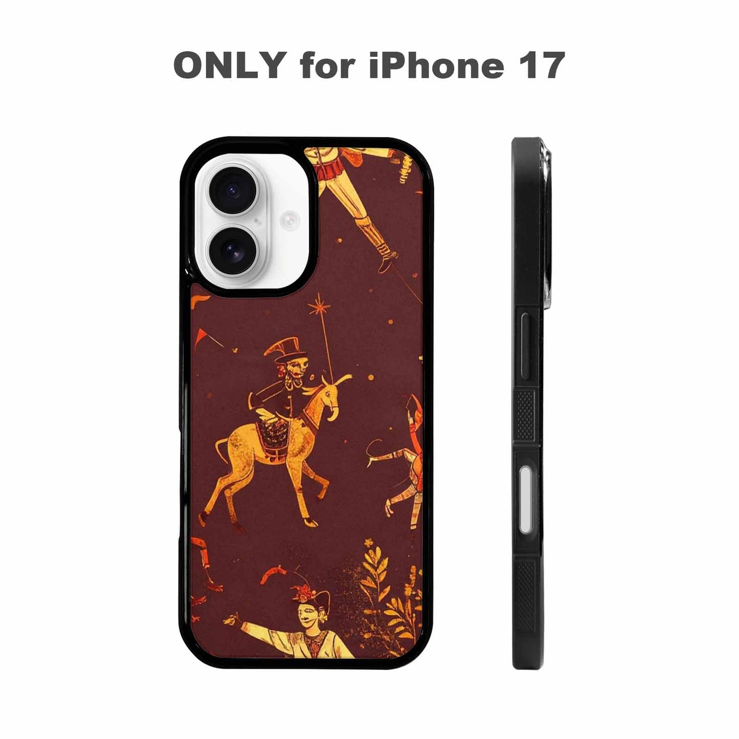 iPhone 17 Case — Vintage Circus Art Pattern Retro Vintage, Personalized Phone Case