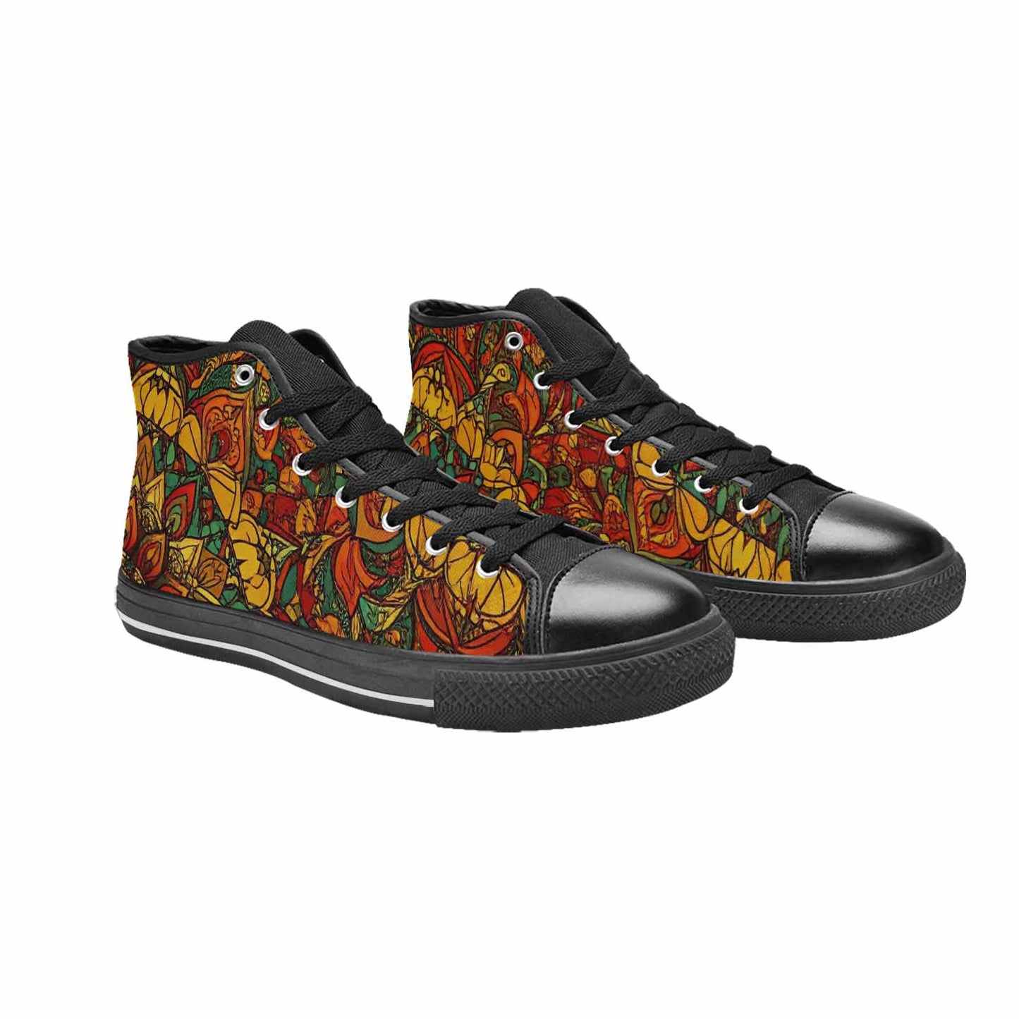 MEN'S Mandala Lions High Top Canvas Dark Academia Custom Shoes